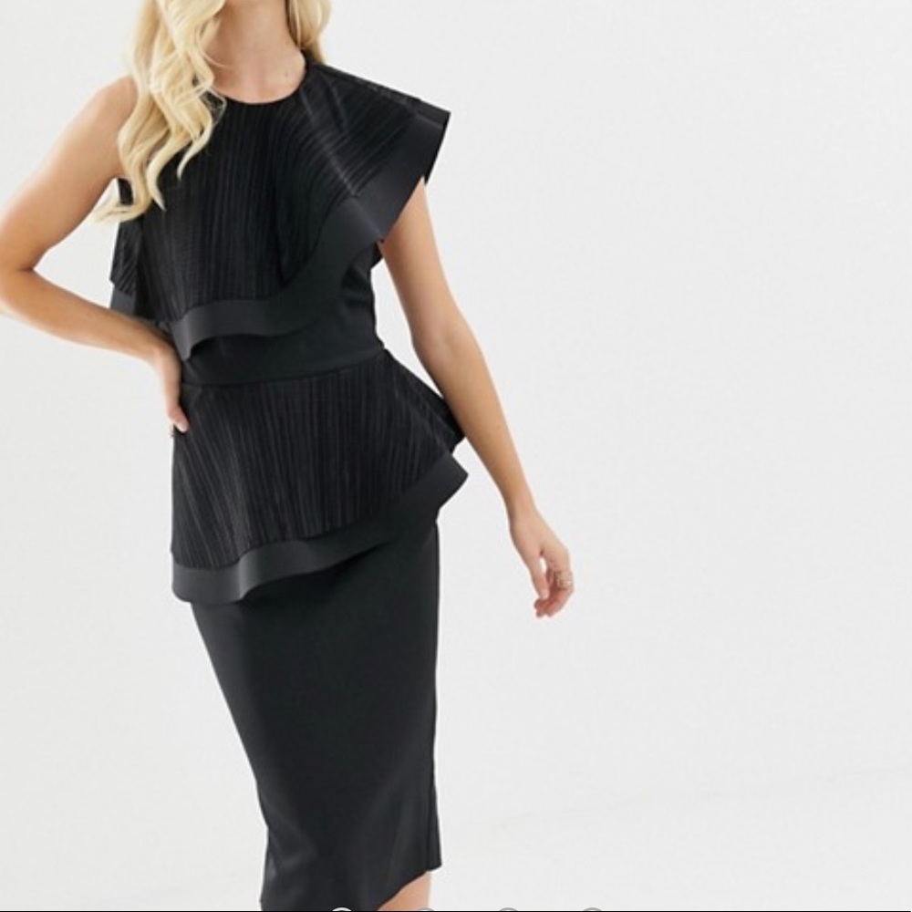 Backless Peplum Dress ASOS